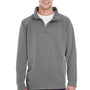 Comfort Colors Mens 1/4 Zip Sweatshirt - Grey