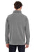 Comfort Colors 1580 Mens 1/4 Zip Sweatshirt Grey Back