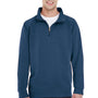 Comfort Colors Mens 1/4 Zip Sweatshirt - True Navy Blue