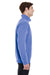 Comfort Colors 1580 Mens 1/4 Zip Sweatshirt Flo Blue Side