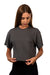 Next Level 1580NL Womens Ideal Crop Short Sleeve Crewneck T-Shirt Dark Grey Front