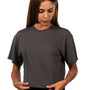 Next Level Womens Ideal Crop Short Sleeve Crewneck T-Shirt - Dark Grey