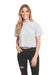 Next Level 1580NL Womens Ideal Crop Short Sleeve Crewneck T-Shirt Heather Grey Front