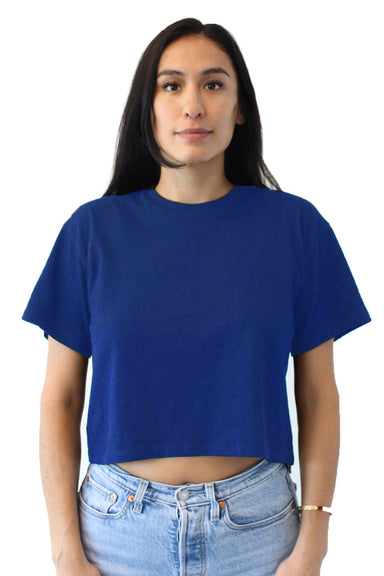 Next Level 1580NL Womens Ideal Crop Short Sleeve Crewneck T-Shirt Royal Blue Front
