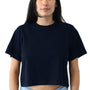 Next Level Womens Ideal Crop Short Sleeve Crewneck T-Shirt - Midnight Navy Blue