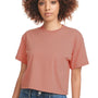 Next Level Womens Ideal Crop Short Sleeve Crewneck T-Shirt - Desert Pink