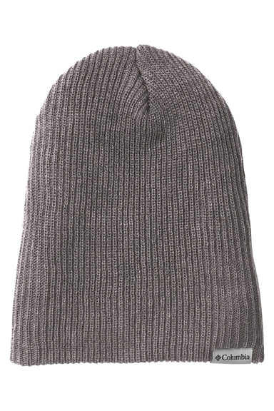 Columbia 1682201 Mens Ale Creek Beanie Heather Charcoal Grey Front