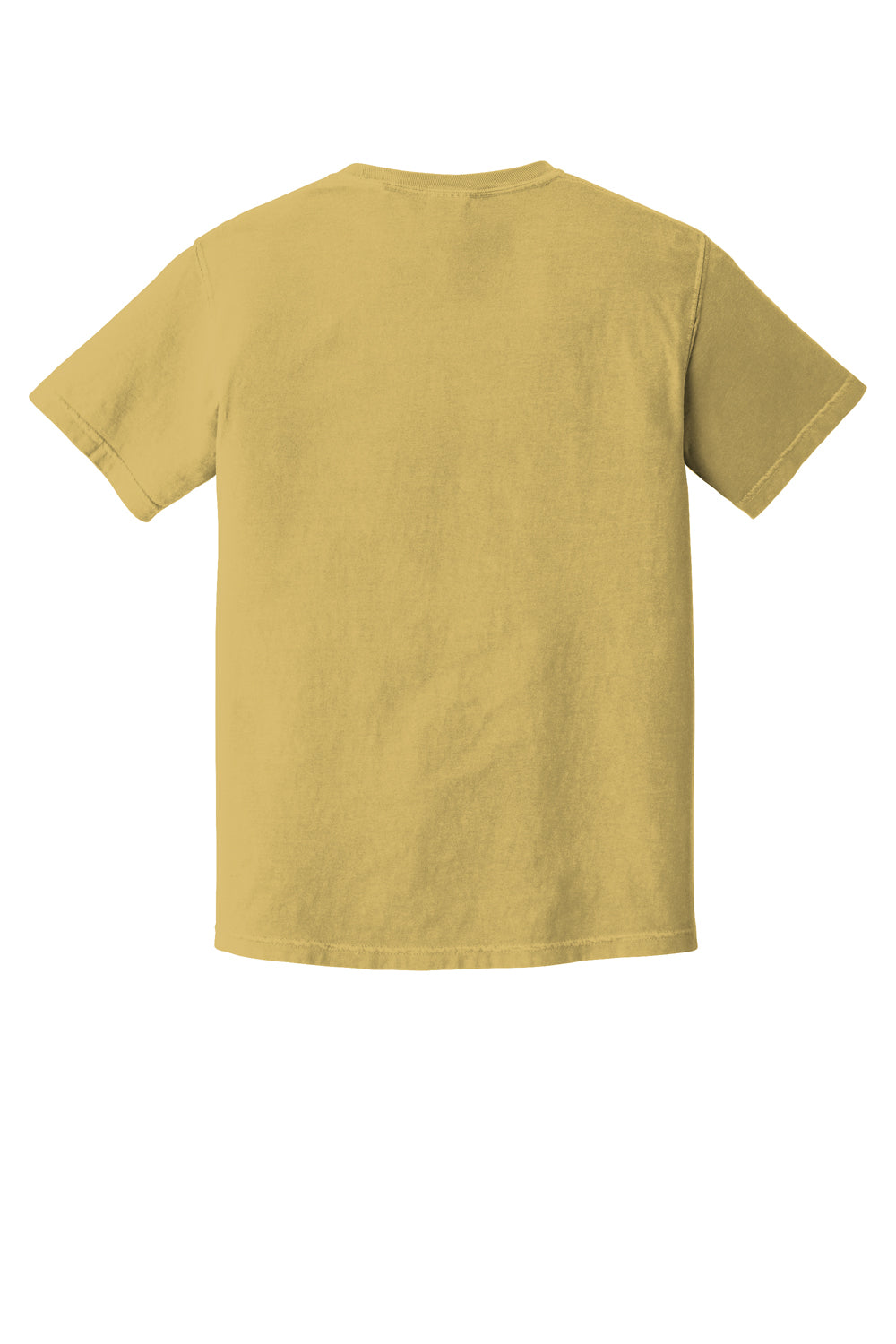 Comfort Colors 1717/C1717 Mens Short Sleeve Crewneck T-Shirt Mustard Yellow Flat Back