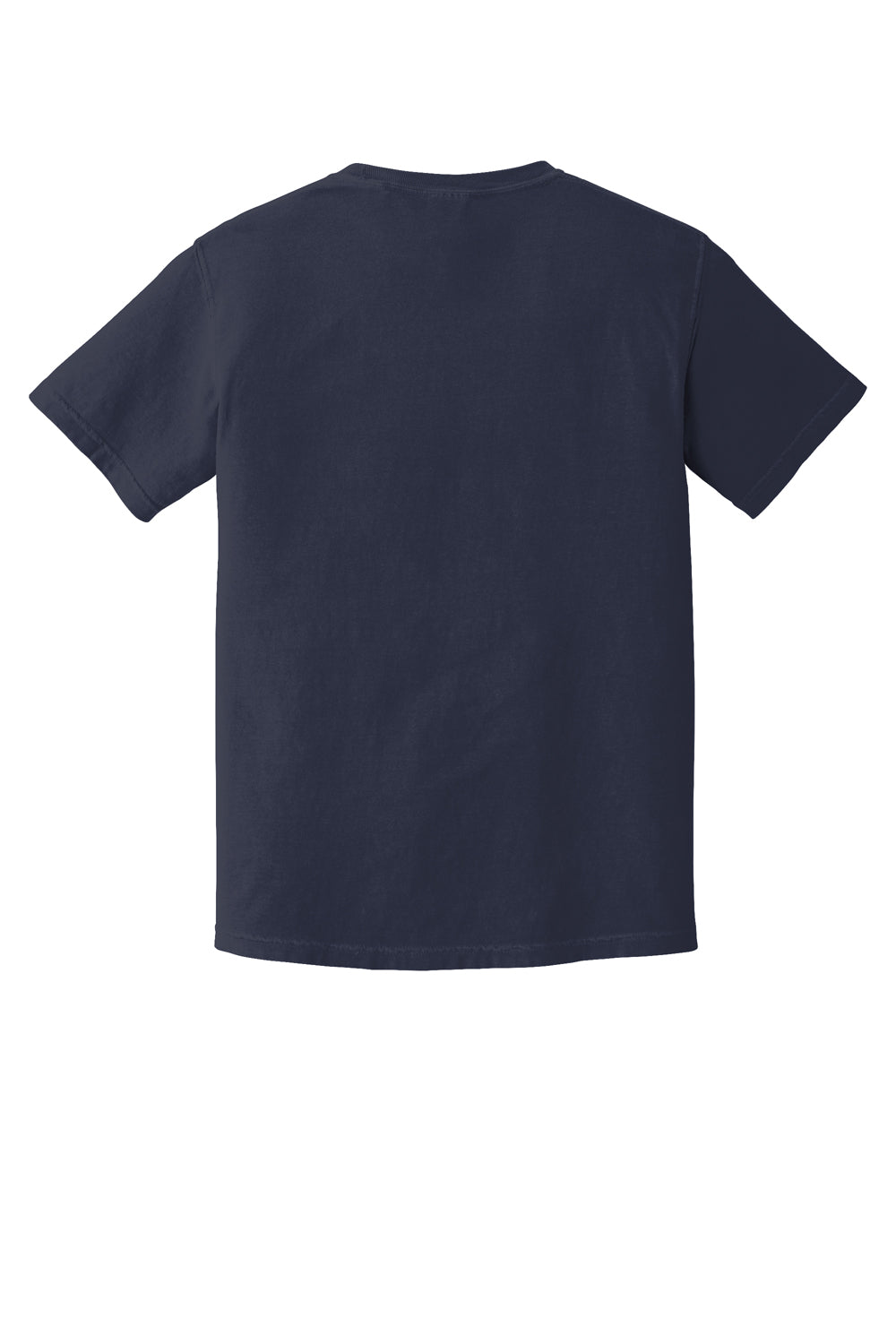 Comfort Colors Mens Short Sleeve Crewneck T-Shirt Navy Blue Flat Back