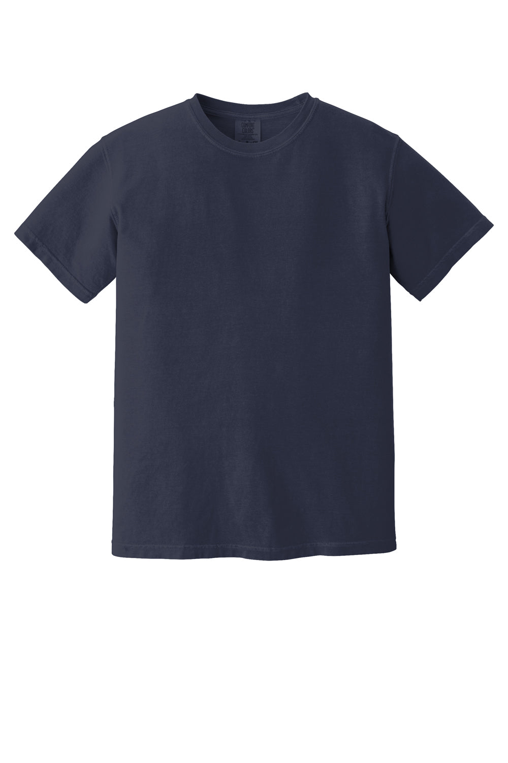 Comfort Colors Mens Short Sleeve Crewneck T-Shirt Navy Blue Flat Front