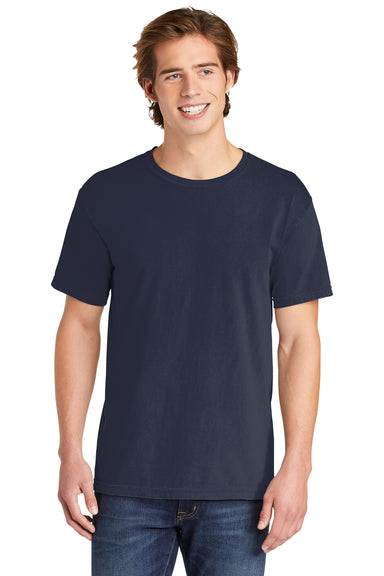 Comfort Colors Mens Short Sleeve Crewneck T-Shirt Navy Blue Front