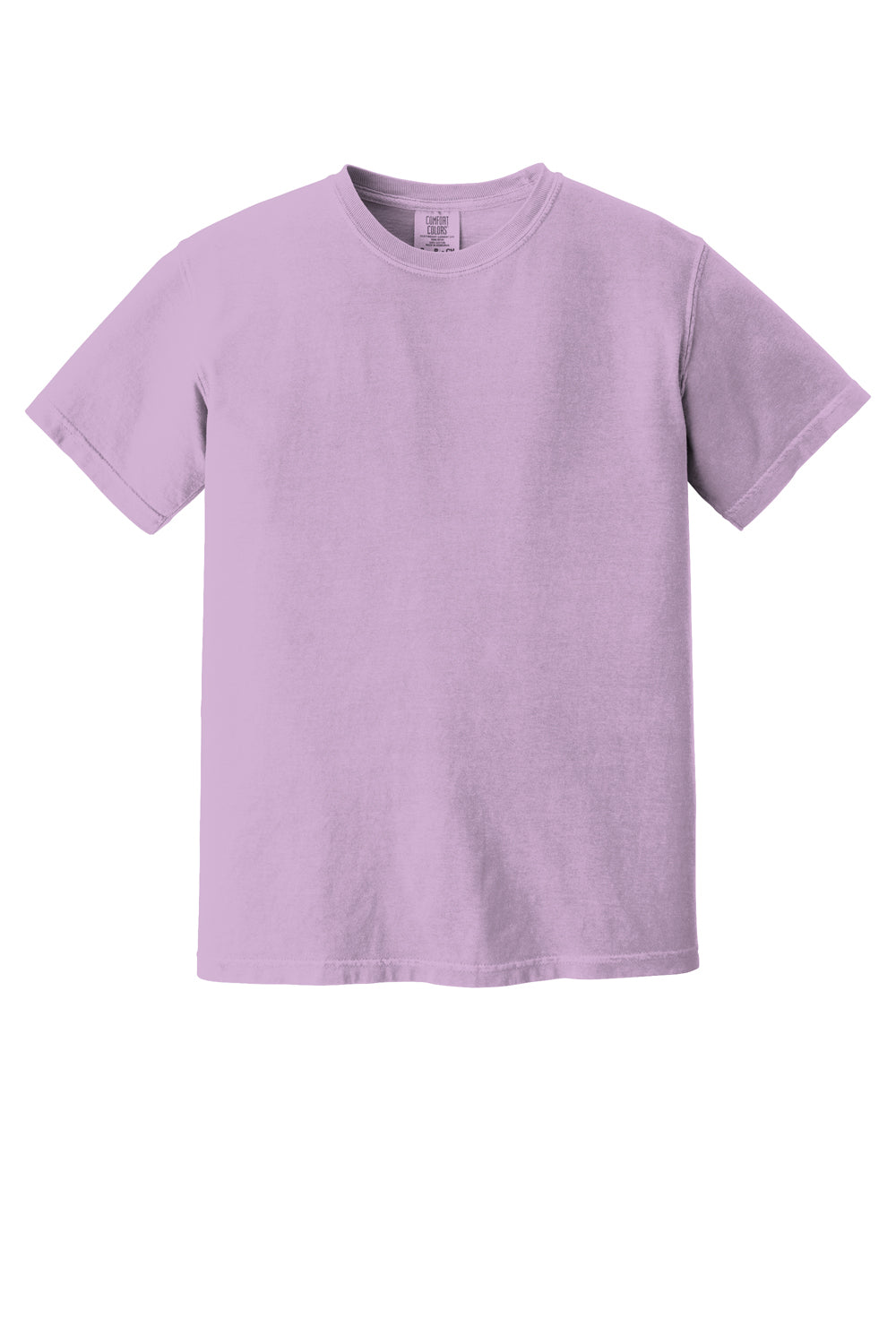 Comfort Colors Mens Short Sleeve Crewneck T-Shirt Orchid Purple Flat Front