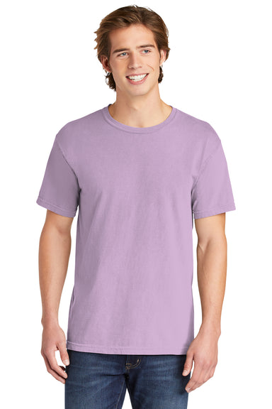 Comfort Colors Mens Short Sleeve Crewneck T-Shirt Orchid Purple Front