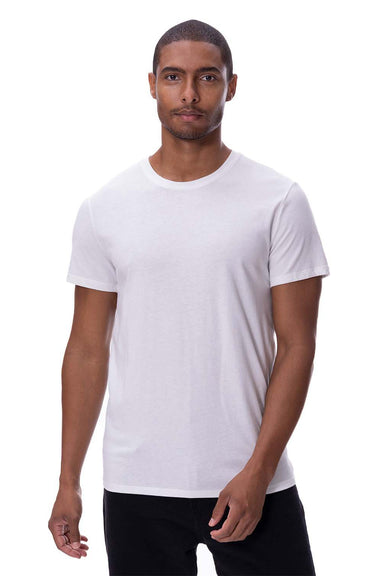 Threadfast Apparel 180A Mens Ultimate Short Sleeve Crewneck T-Shirt White Front