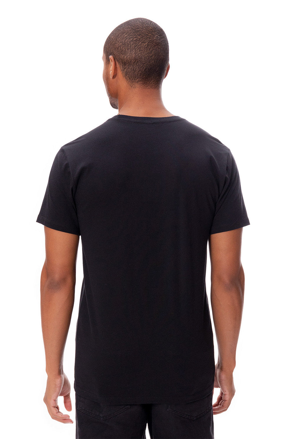Threadfast Apparel 180A Mens Ultimate Short Sleeve Crewneck T-Shirt Black Back