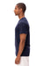 Threadfast Apparel 180A Mens Ultimate Short Sleeve Crewneck T-Shirt Midnight Navy Blue Side