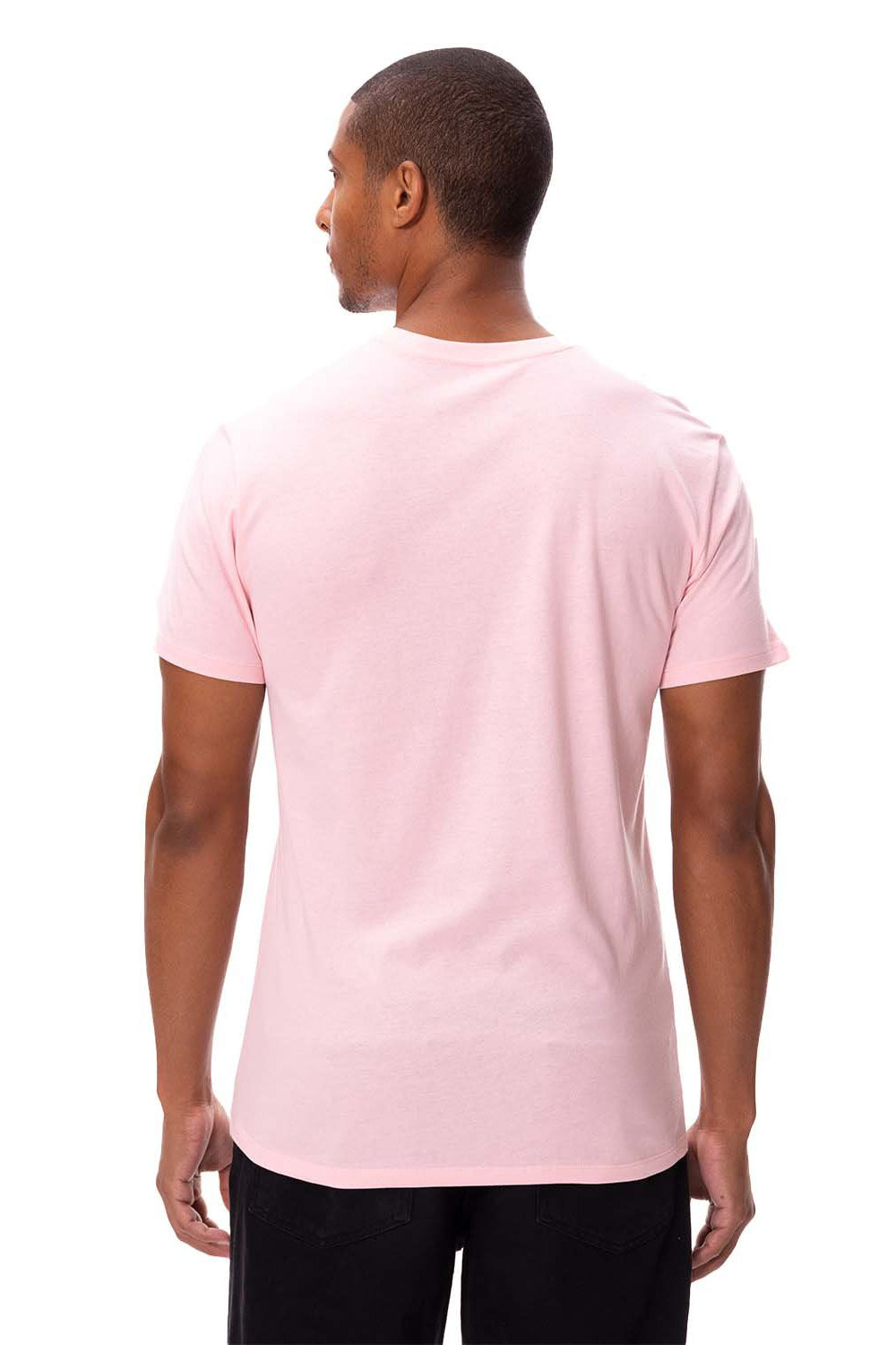 Threadfast Apparel 180A Mens Ultimate Short Sleeve Crewneck T-Shirt Powder Pink Back