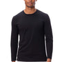 Threadfast Apparel Mens Ultimate Long Sleeve Crewneck T-Shirt - Black
