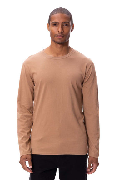 Threadfast Apparel 180LS Mens Ultimate Long Sleeve Crewneck T-Shirt Nutmeg Front
