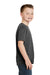 Hanes 5370 Youth EcoSmart Short Sleeve Crewneck T-Shirt Heather Charcoal Grey Side