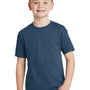 Hanes Youth EcoSmart Short Sleeve Crewneck T-Shirt - Heather Blue - Closeout