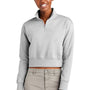 District Womens V.I.T. Fleece 1/4 Zip Sweatshirt - Heather Light Grey
