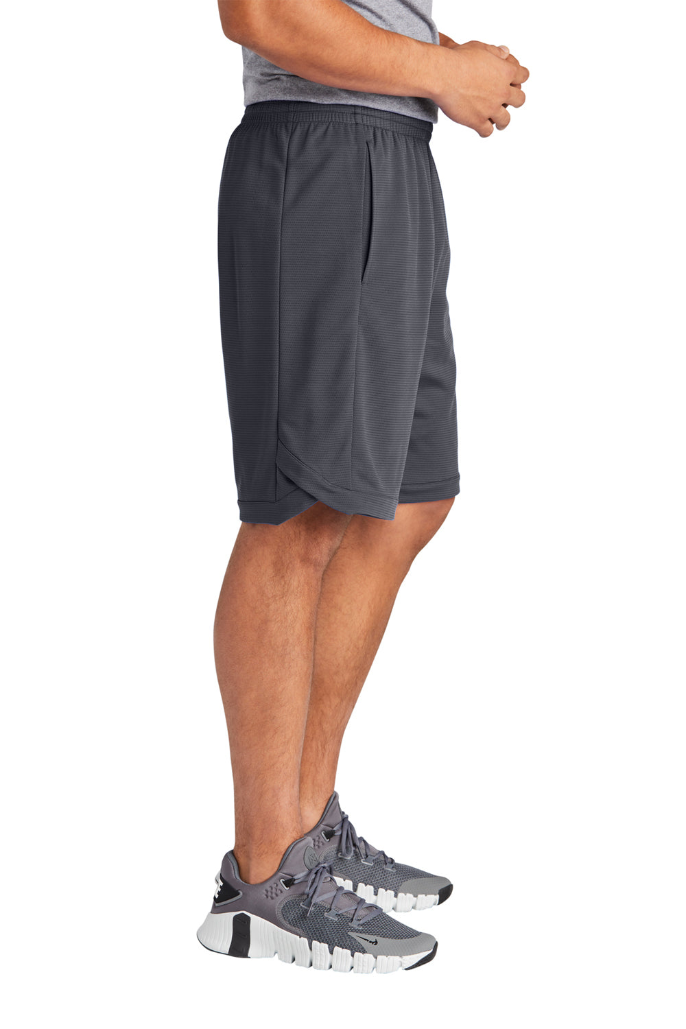 Sport-Tek ST575 Position PosiCharge Shorts w/ Pockets Graphite Grey Side