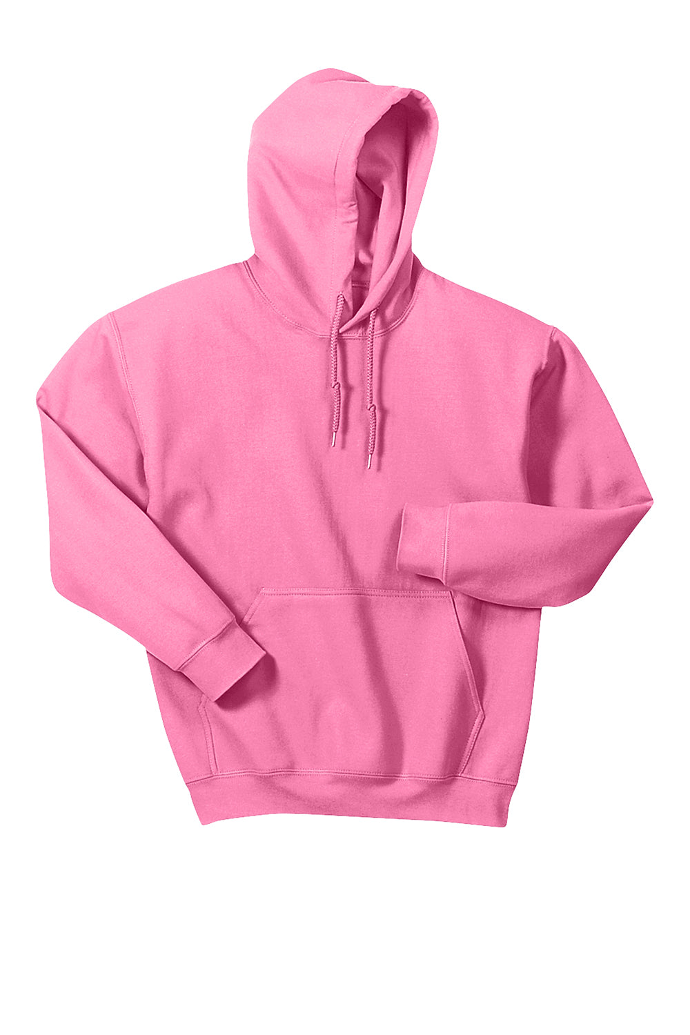 Gildan Mens Hooded Sweatshirt Hoodie Azalea Pink Flat Front