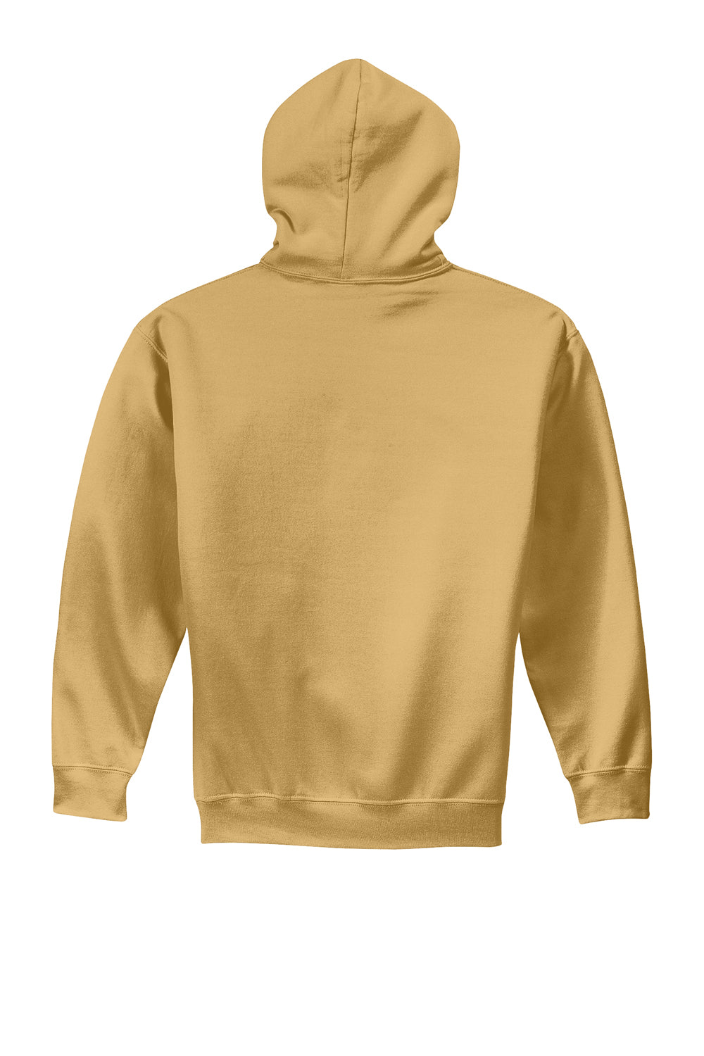 Gildan Mens Hooded Sweatshirt Hoodie Old Gold Flat Back