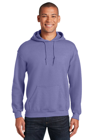 Gildan Mens Hooded Sweatshirt Hoodie Violet Purple Front