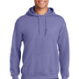 Gildan Mens Pill Resistant Hooded Sweatshirt Hoodie - Violet Purple