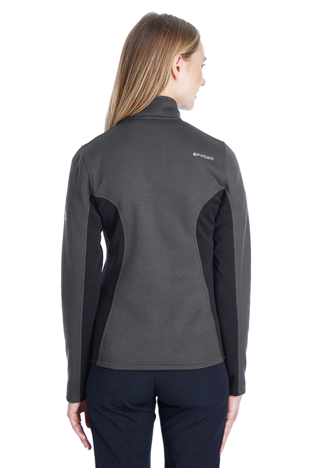 Spyder 187335 Womens Constant Full Zip Sweater Fleece Jacket Polar Grey Back
