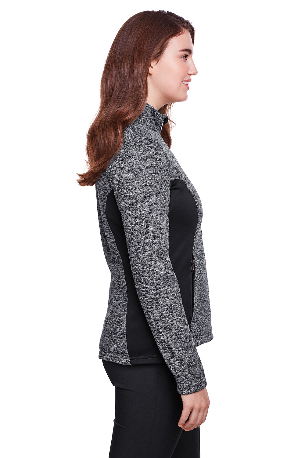 Spyder 187335 Constant Full Zip Sweater Fleece Jacket Heather Black Side