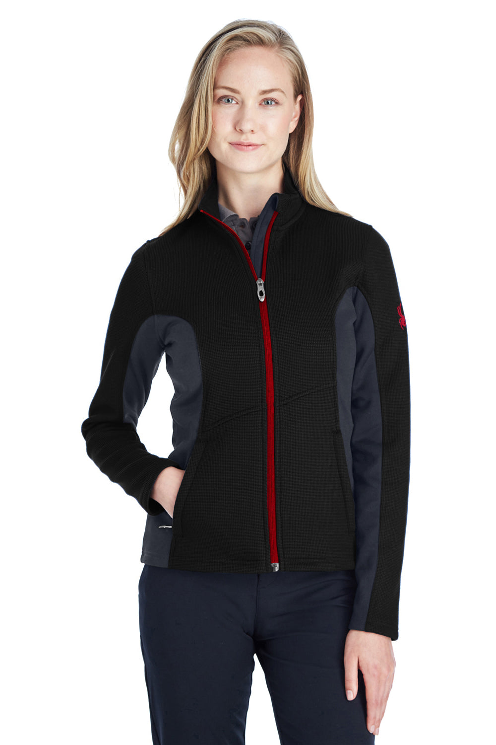 Spyder Womens Constant Full Zip Sweater Fleece Jacket - Black