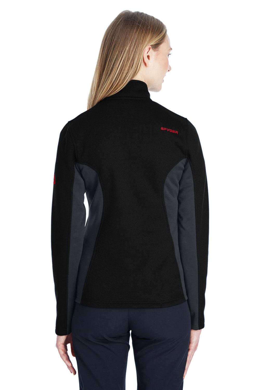 Spyder 187335 Womens Constant Full Zip Sweater Fleece Jacket Black Back