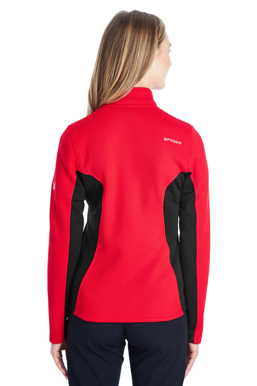 Spyder 187335 Womens Constant Full Zip Sweater Fleece Jacket Red Back