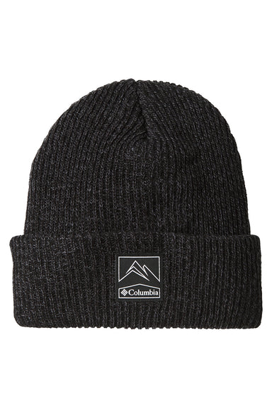 Columbia 1911321 Mens Whirlibird Cuffed Beanie Black/Graphite Grey Marble Front