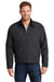 CornerStone J763/TLJ763 Mens Duck Cloth Full Zip Jacket Charcoal Grey Front