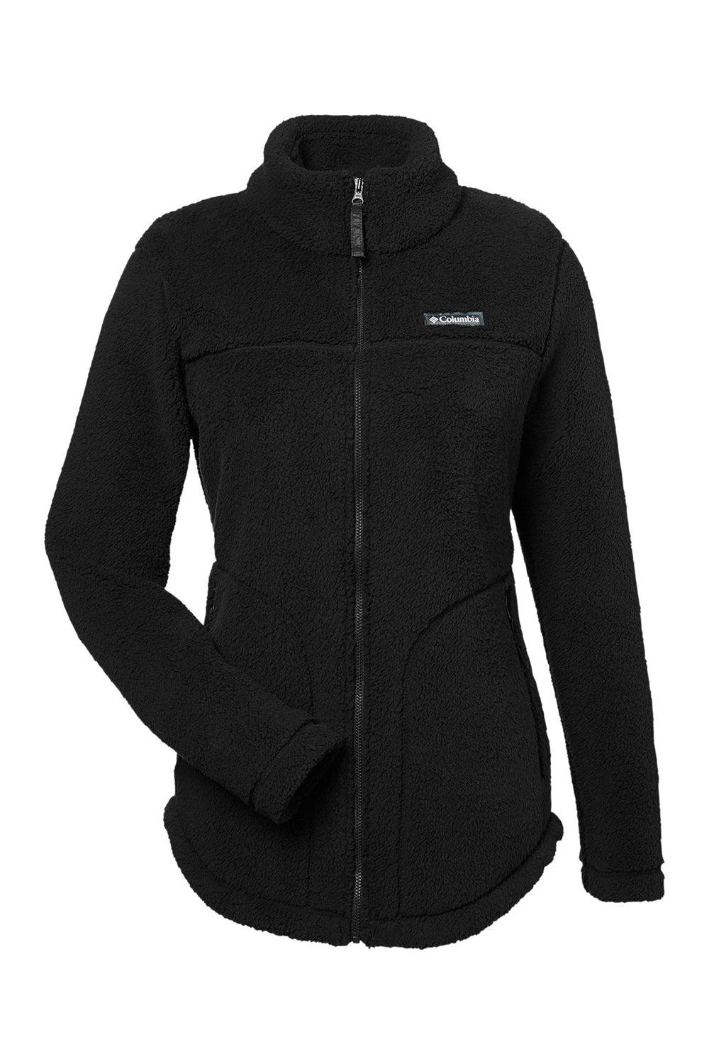 Columbia 1939901 Womens West Bend Sherpa Fleece Full Zip Jacket Black Flat Front