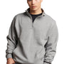 Russell Athletic Mens Dri-Power Moisture Wicking Fleece 1/4 Zip Sweatshirt - Oxford Grey