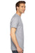 American Apparel 2001 Mens USA Made Fine Jersey Short Sleeve Crewneck T-Shirt Heather Grey Side