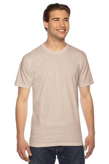 American Apparel 2001W Mens Fine Jersey Short Sleeve Crewneck T-Shirt Cream Front
