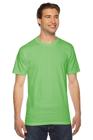 American Apparel 2001W Mens Fine Jersey Short Sleeve Crewneck T-Shirt Grass Green Front