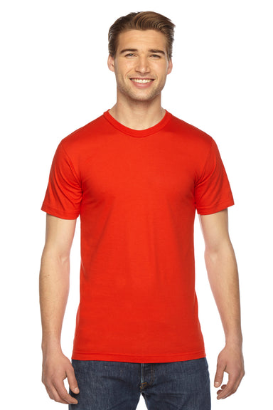American Apparel 2001W Mens Fine Jersey Short Sleeve Crewneck T-Shirt Orange Front