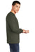American Apparel 2007W Mens Fine Jersey Long Sleeve Crewneck T-Shirt Lieutenant Green Side