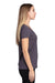 Threadfast Apparel 200RV Womens Ultimate Short Sleeve V-Neck T-Shirt Graphite Grey Side