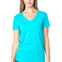 Threadfast Apparel Womens Ultimate Short Sleeve V-Neck T-Shirt - Pacific Blue