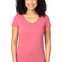 Threadfast Apparel Womens Ultimate Short Sleeve V-Neck T-Shirt - Heather Red