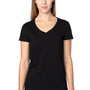 Threadfast Apparel Womens Ultimate Short Sleeve V-Neck T-Shirt - Black