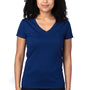 Threadfast Apparel Womens Ultimate Short Sleeve V-Neck T-Shirt - Navy Blue